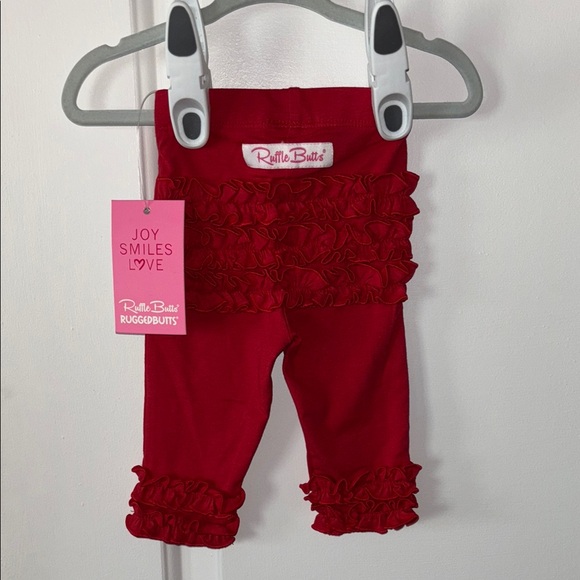 Ruffle Butts Other - NWT ruffle butts pants leggings red 0-6 months